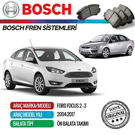 Ford Focus 2004 - 2017 Ön Fren Balata Takımı - Bosch