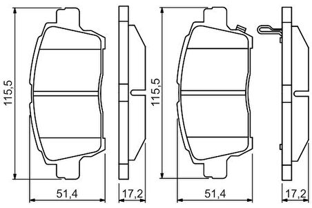 ON FREN BALATASI TOYOTA YARIS 99-05 COROLLA VERSO VVTI 2001-