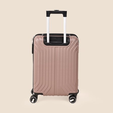 Hoffmanns Vertical Line Kabin Boy ABS Valiz - Platin - 57x37x23 cm