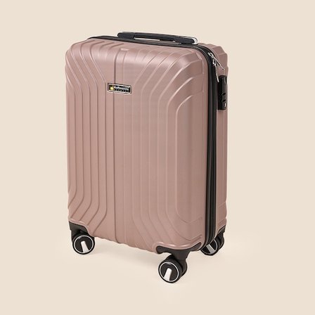 Hoffmanns Vertical Line Kabin Boy ABS Valiz - Platin - 57x37x23 cm