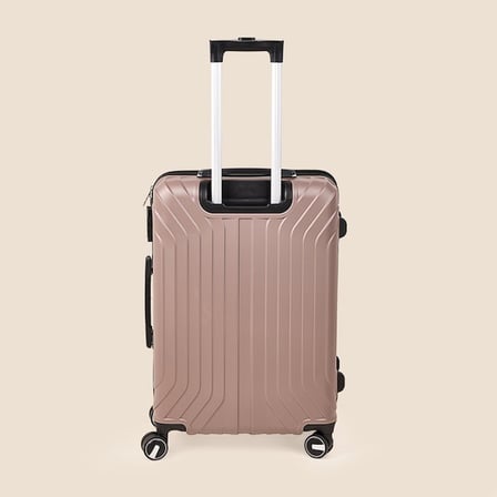 Hoffmanns Vertical Line Orta Boy ABS Valiz - Platin - 66x45x26 cm