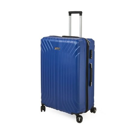 Hoffmanns Vertical Line Büyük Boy ABS Valiz - Gece Mavisi - 76x52x30 cm