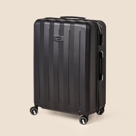 Hoffmanns Good Line Büyük Boy ABS Valiz - Siyah - 76x52x30 cm
