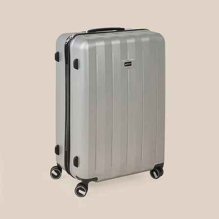 Hoffmanns Good Line Büyük Boy ABS Valiz - Gümüş - 76x52x30 cm