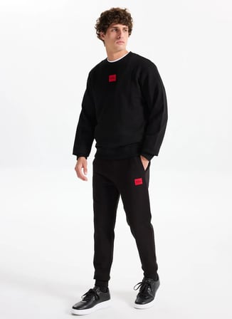 Hugo Bisiklet Yaka Siyah Erkek Sweatshırt 50447964_Diragol212