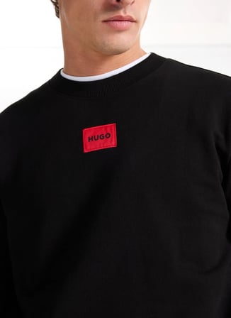 Hugo Bisiklet Yaka Siyah Erkek Sweatshırt 50447964_Diragol212