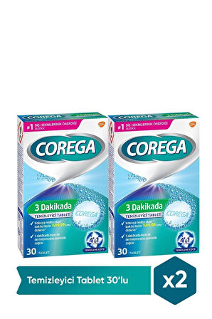 Corega Protez Temizleyici Tablet 30Lu X 2 ADET