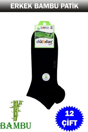 Erkek Bambu Plus Kokulu Çorap 12'li