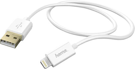 HAMA iPhone Lightning USB Kablo, Beyaz
