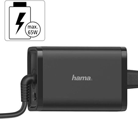 HAMA Universal Notebook Güç Adaptörü 15-19V/65W