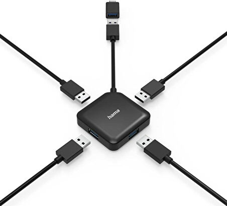 HAMA USB Hub, 4 Ports, USB 3.2, 5Gbit, USB-C Adaptör HM.200116


