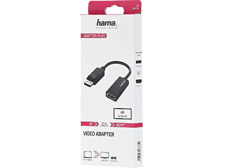 HAMA Displayport Fiş- HDMI Soket Ultra HD, 4K Adaptör