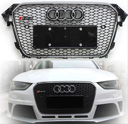 Audi A4 2012-2015 İçin Uyumlu Panjur RS4 Gri