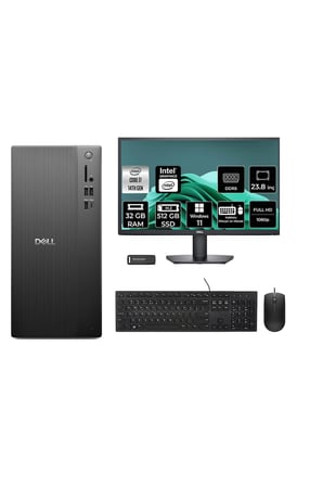 Pro Tower ECT1250 i7 14700 32GB 512GB SSD W11H Masaüstü Bilgisayar + 23.8" Monitör