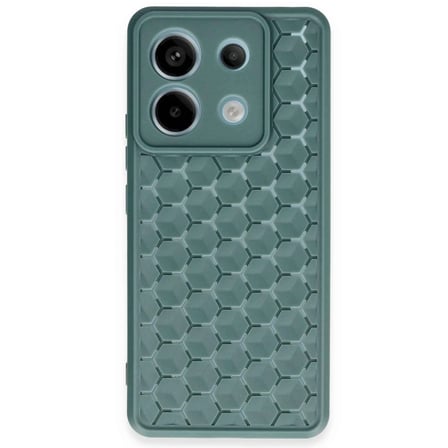 Xiaomi Redmi Note 13 Pro 5G Kılıf Petek Silikon Kapak - Koyu Yeşil