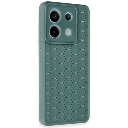 Xiaomi Redmi Note 13 Pro 5G Kılıf Petek Silikon Kapak - Koyu Yeşil