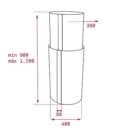 Teka CC 485 Inox Ada Tipi Davlumbaz