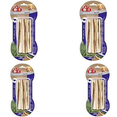 8in1 Delight Biftekli Sticks Köpek Kemiği 3'lü X 4 Adet