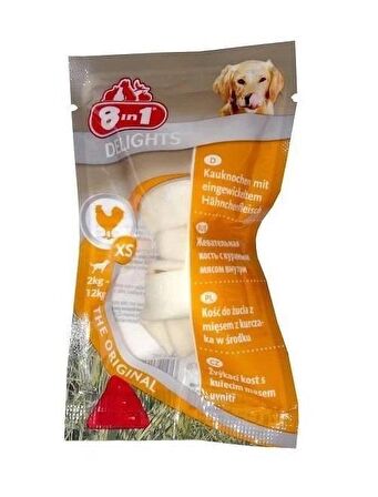 8in1 Delights Dental XS Köpek Diş Bakım Kemiği Small Düğümlü 12 gr