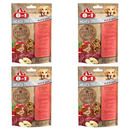 8in1 Freeze Dried Ördekli Elmalı Doğal Ödül 50 Gr X 4 Adet