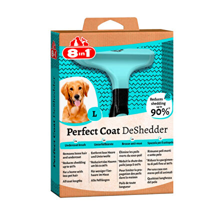 8in1 Perfect Coat DeShedder  Köpekler İçin Tarak (L)