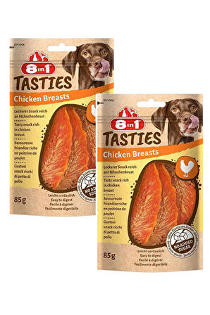 8in1 Tasties Chicken Breasts Tavuk Göğsü Köpek Ödül Maması  85Gr X 2 Adet