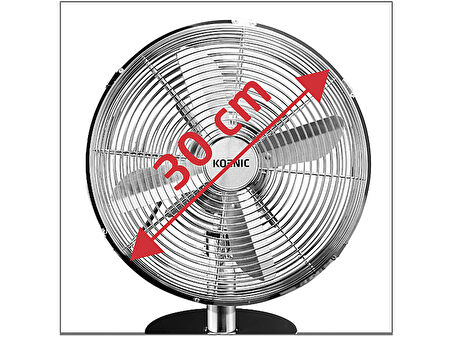 KOENIC KTF 30321 Masaüstü Vantilatör Krom