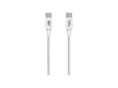 ISY IUC-0028 100W braided E-Mark çipli USB-C 1m Şarj Kablosu