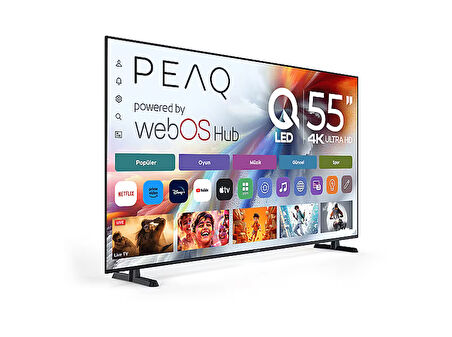 PEAQ 55Q90 PTV55WQU-3025A 55 inç 139 Ekran Dahili Uydu Alıcılı WebOS 4K UHD QLED TV