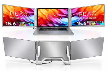 PEAQ PMO P150-FDB 15.6'' Full HD 60 Hz IPS Çift Ekranlı Taşınabilir Laptop Monitörü