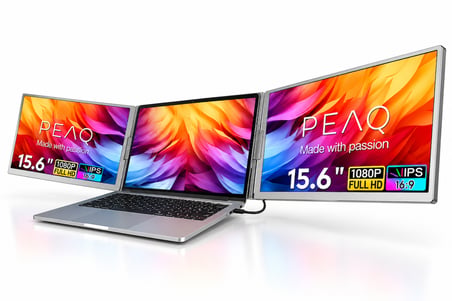 PEAQ PMO P150-FDB 15.6'' Full HD 60 Hz IPS Çift Ekranlı Taşınabilir Laptop Monitörü