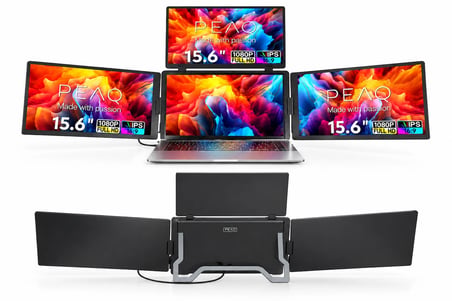 PEAQ PMO P150-FTB 15.6'' Full HD 60 Hz IPS Üçlü Taşınabilir Laptop Monitörü