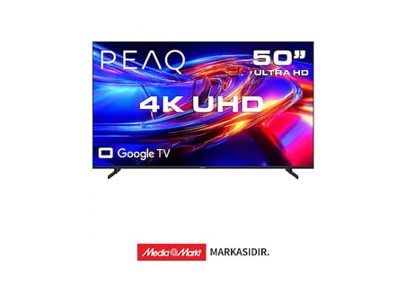 PEAQ 50U8500 50'' Smart TV – Google İşletim Sistemli, Dahili Uydu Alıcılı 4K UHD TV