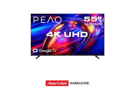 PEAQ 55U8500 55'' Smart TV – Google İşletim Sistemli, Dahili Uydu Alıcılı 4K UHD TV