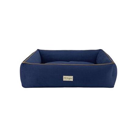 Pet Comfort Golf  Köpek Yatağı Parliament Mavi w Hardal Biye M 90x70cm