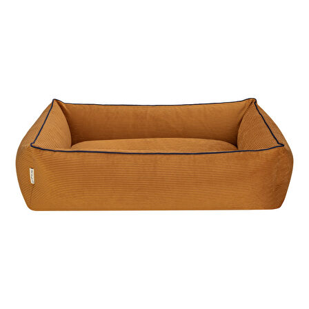 Pet Comfort Golf  Köpek Yatağı Hardal w Parliament Mavi Biye M 90x70cm