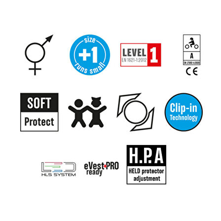 Held 4-Touring II Korumalı Motosiklet Montu Siyah  Kırmızı