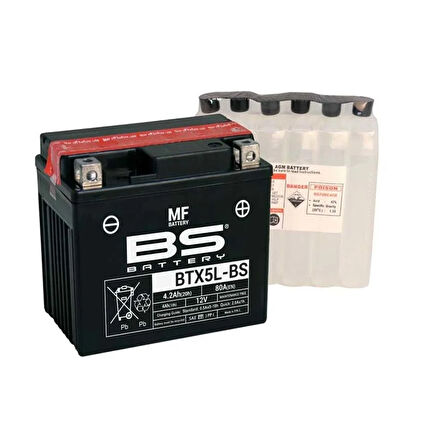 BTX5L-BS BS Akü 5.3 ah 20H