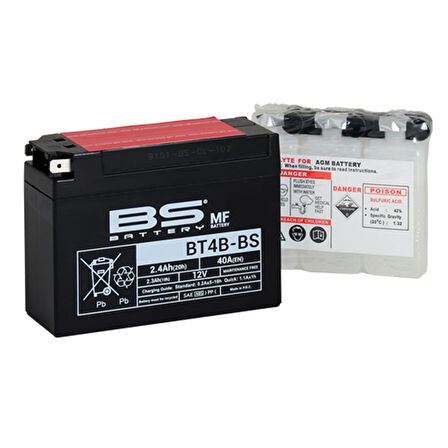 BS Battery BT4B-BS Motosiklet Aküsü Sulu MF 300625