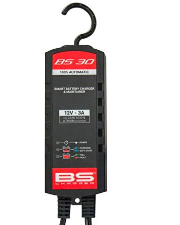 BS30 - AKILLI OTOMATİK AKÜ ŞARJ CİHAZI 12V 3A