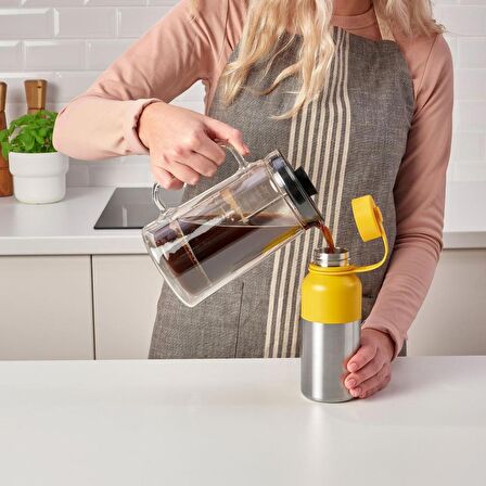IKEA HETLEVRAD Termos - Paslanmaz Çelik - Sarı 0,5 lt