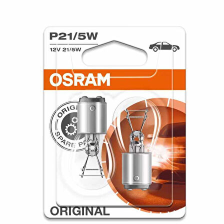 Osram Yardimci Sinyal Lamba Metal Tabanli P21 5W 7528-2BL