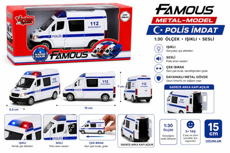 Famous Metal Model Polis Imdat Aracı 1:30 Ölçek