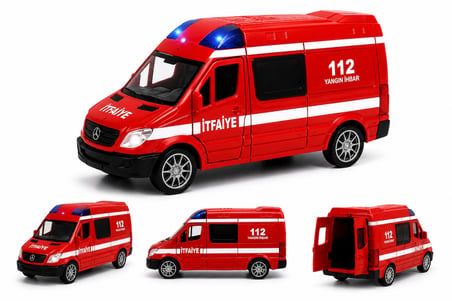 Famous Metal Model Itfaiye Aracı – 15 cm Işıklı & Sesli