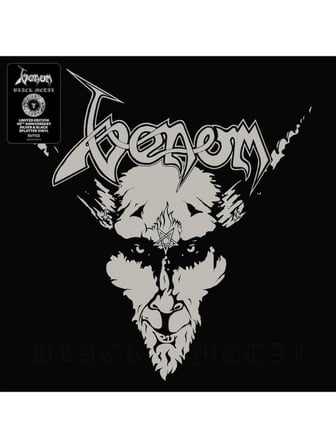 Venom - Black Metal (40th Anniversary Edition - Silver & Black Splatter Vinyl) - Plak 