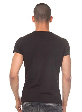 Darkzone Bisiklet Yaka Düz Siyah Erkek T-Shirt DZN8501