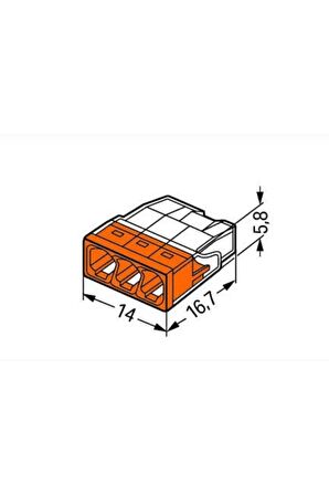 Wago Buat Klemensi 3x2,5 MM (100 ad) WAG2273203