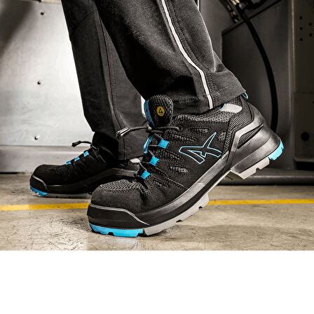 Fastpack Siyah/Mavi Low S1PL ESD Kaymaz Elektrostatik Taban İş Güvenlik Ayakkabısı 48 Nu.