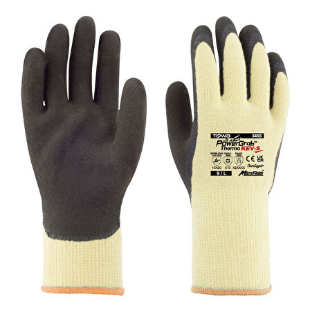 TOWA-PG KEVSThermo345S PowerGrab® Kevlar® Astar Üzerine MicroFinish® Lateks Kaplı İş Eldiveni