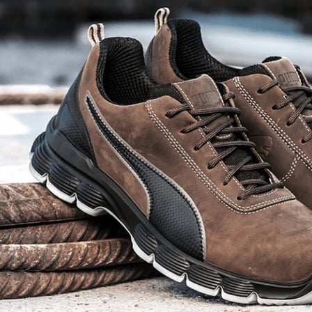 Puma Safety Condor Low Kahverengi Çelik Burunlu Nubuk Deri İş Ayakkabısı S3 SRC ESD 48 Numara